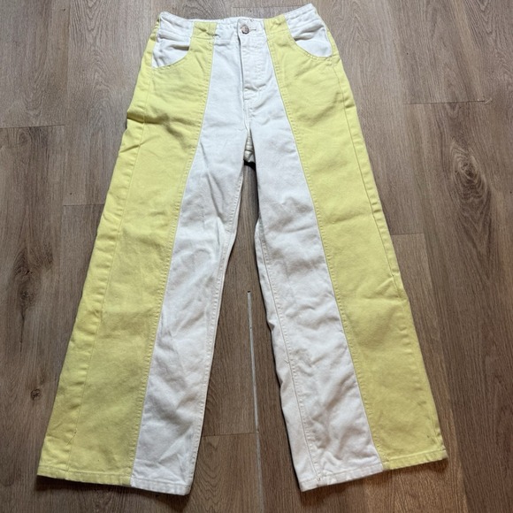Urban Outfitters High Rise Jeans in Yellow and White - Picture 3 of 10